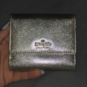 Gold leather Kate spade wallet